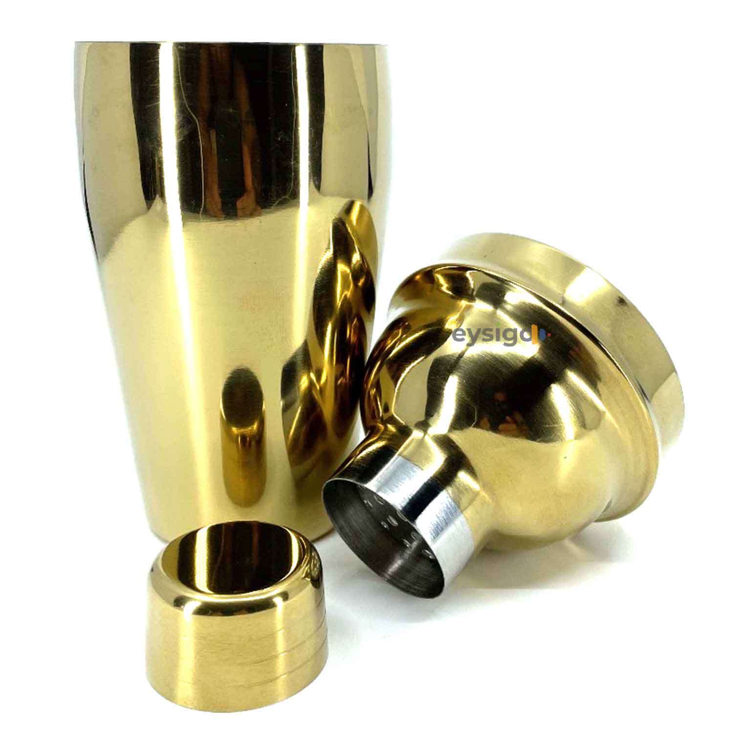 Eysigo Kokteyl Shaker Seti, Gold, 500 ml, 5 Parça, Eysigo, Barmen Seti, Kokteyl Hazırlama Setleri