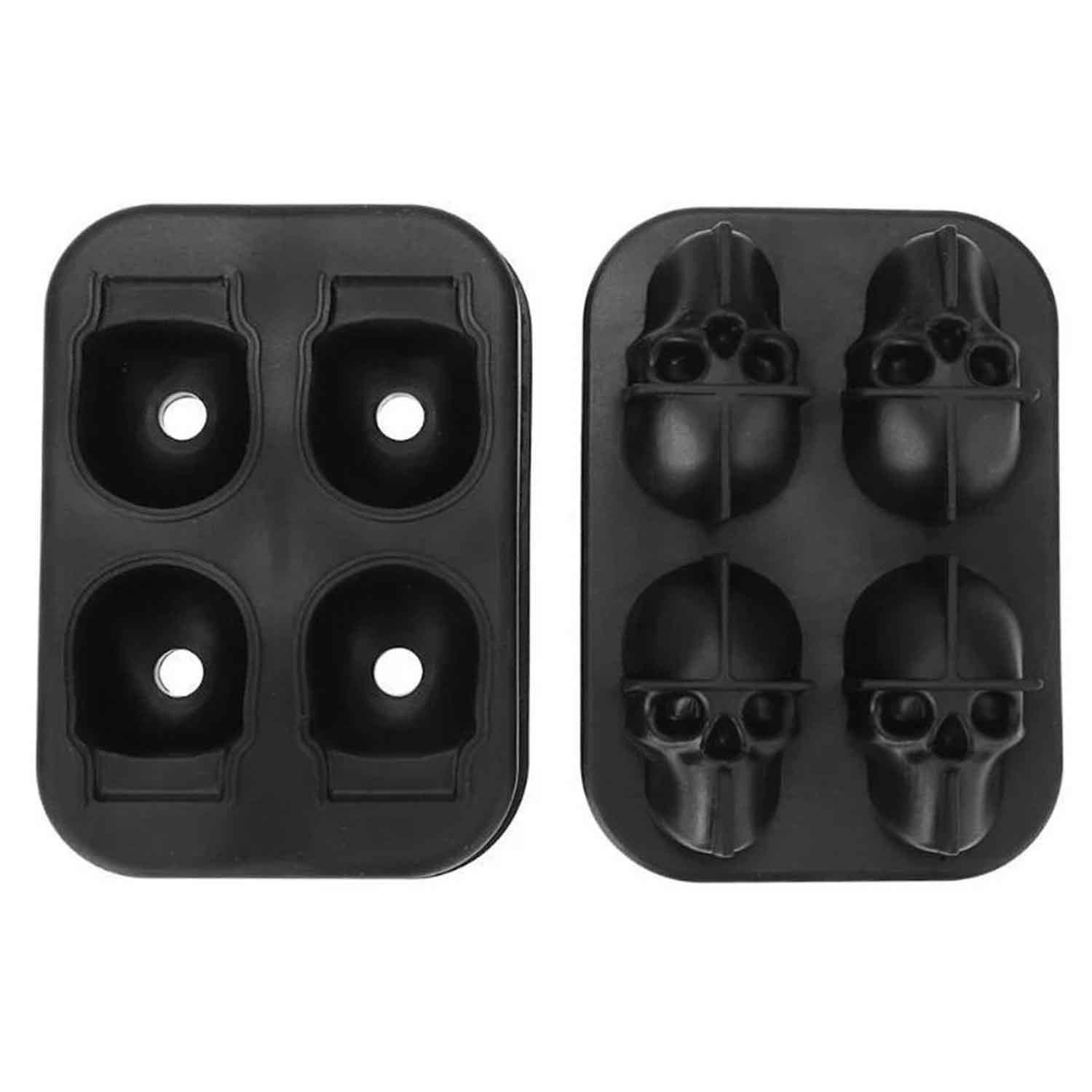 Eysigo Kurukafa Buz Kalıbı, Silikon, 4lü Siyah, Eysigo, Silikon Buz Kalıpları