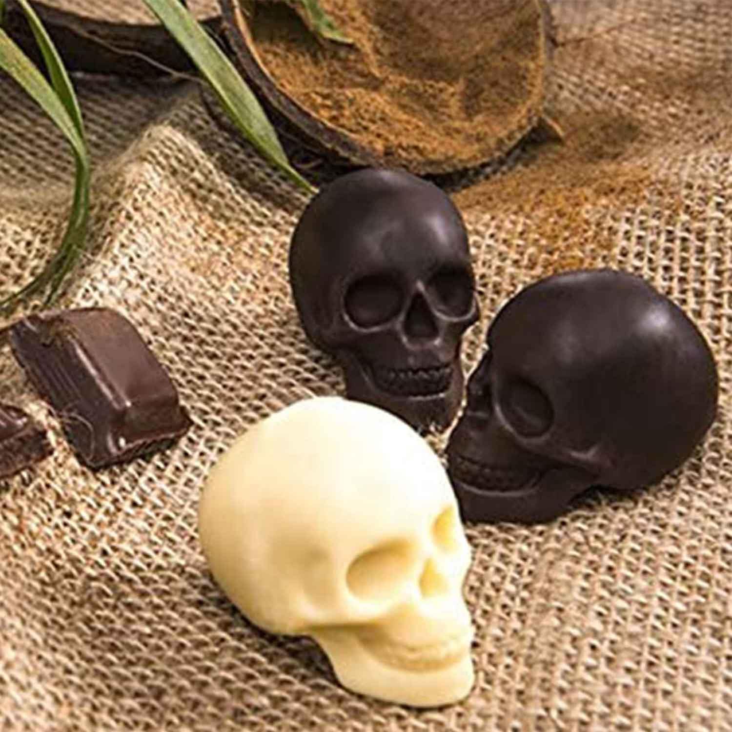 Eysigo Kurukafa Buz Kalıbı, Silikon, 4lü Siyah, Eysigo, Silikon Buz Kalıpları