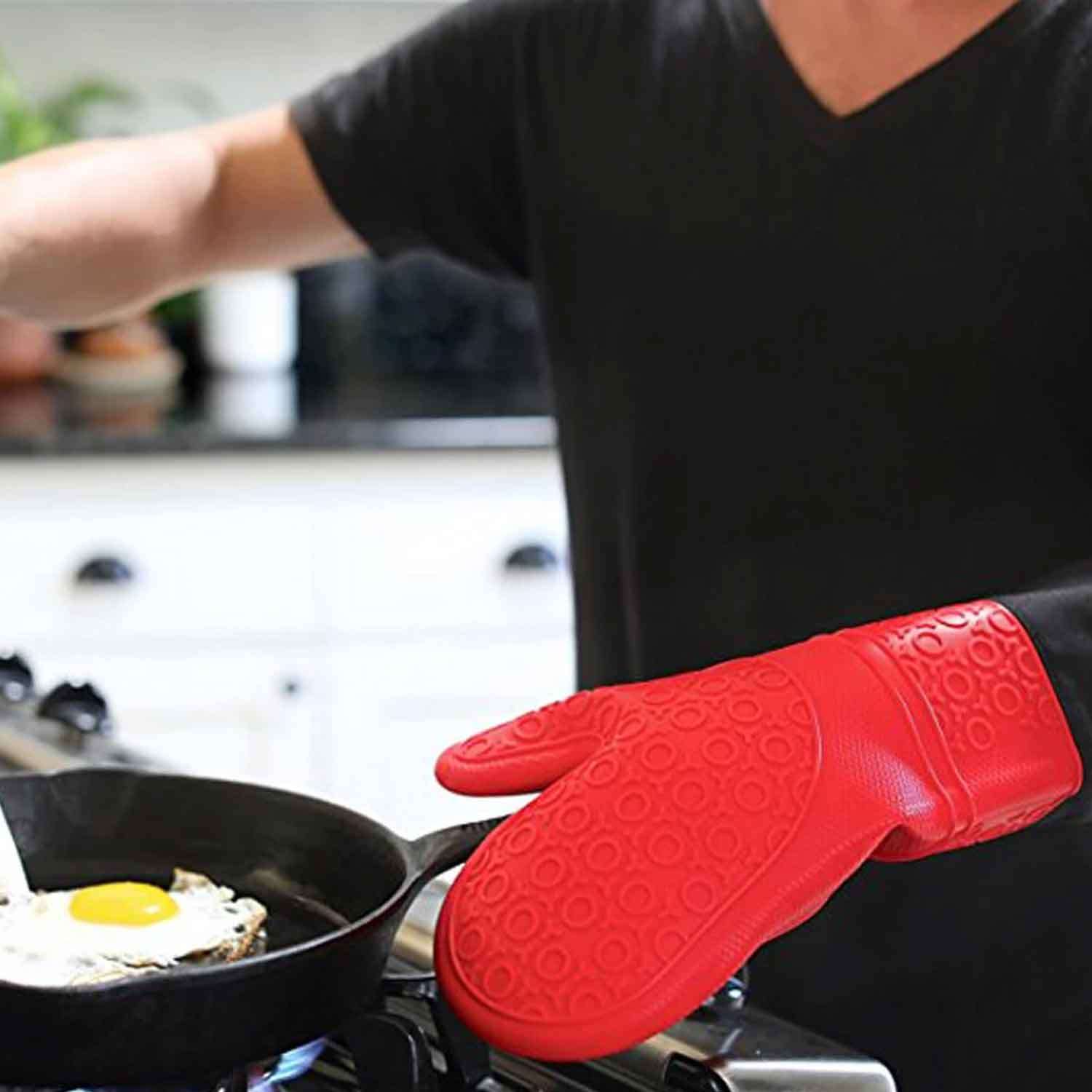 Fırın Eldiveni, Silikon, Kırmızı, Gurme Chef, Fırın Eldiveni