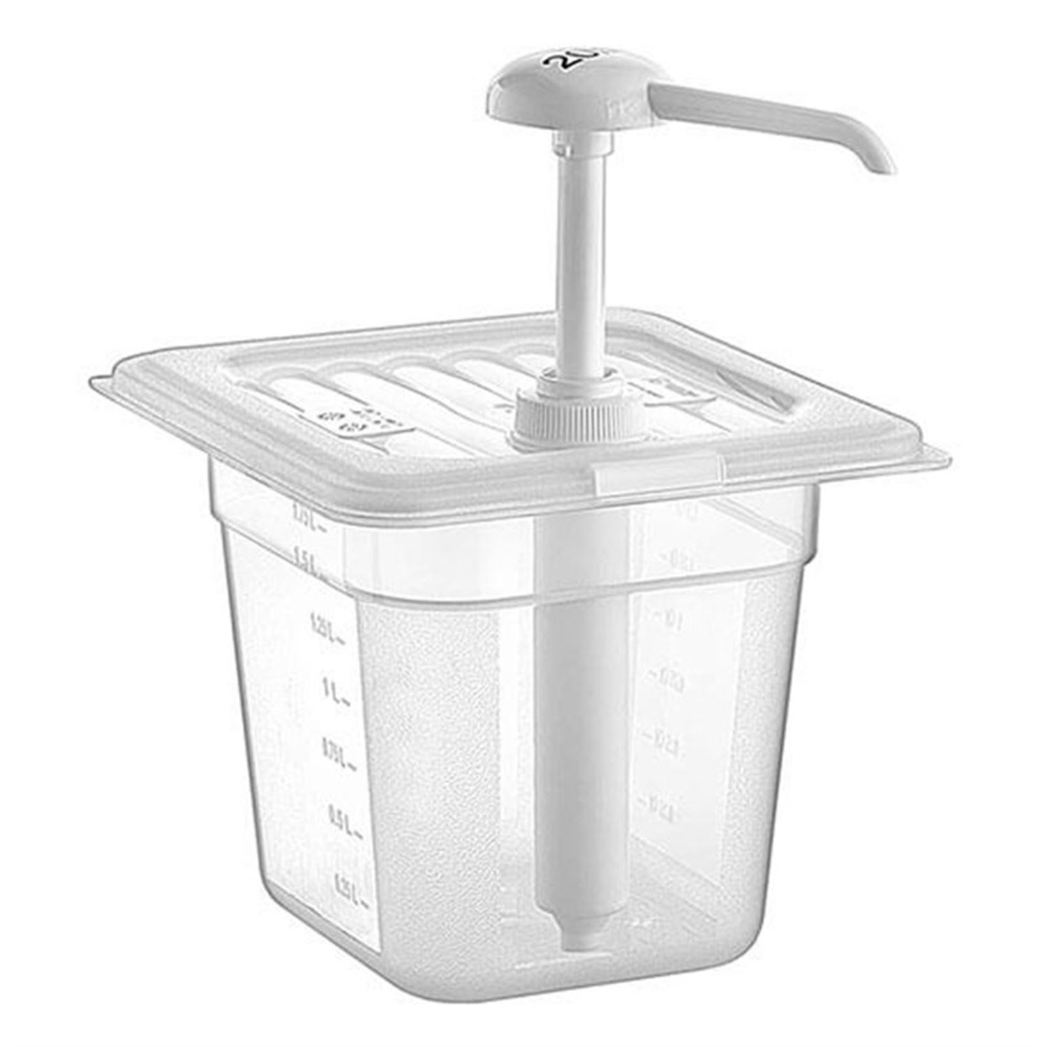 GastroPlast Tekli Mayonez Dispenseri, Şeffaf 2 Litre