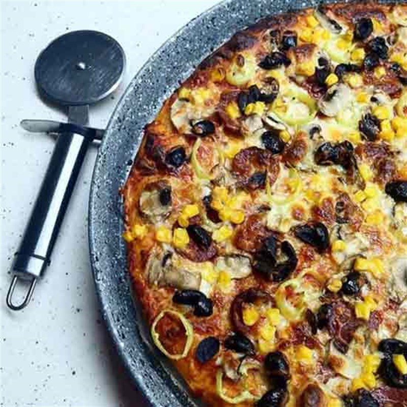 Granit Kaplamalı Sac Pizza Tavası 28 Cm