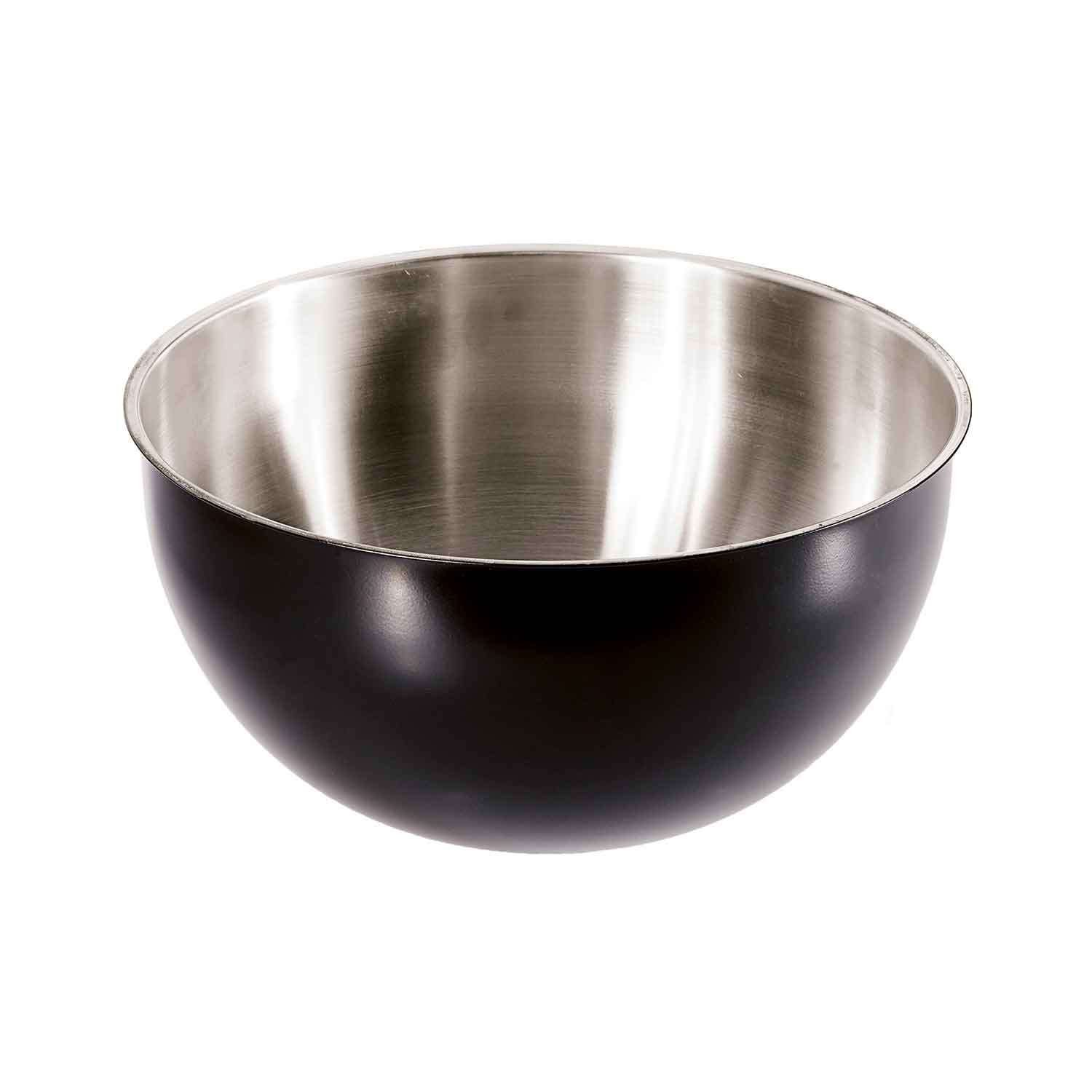 Groovy Çelik Mayonez Kabı, Siyah, 24 Cm, 4.5 Litre, Groovy, Karıştırma Kabları