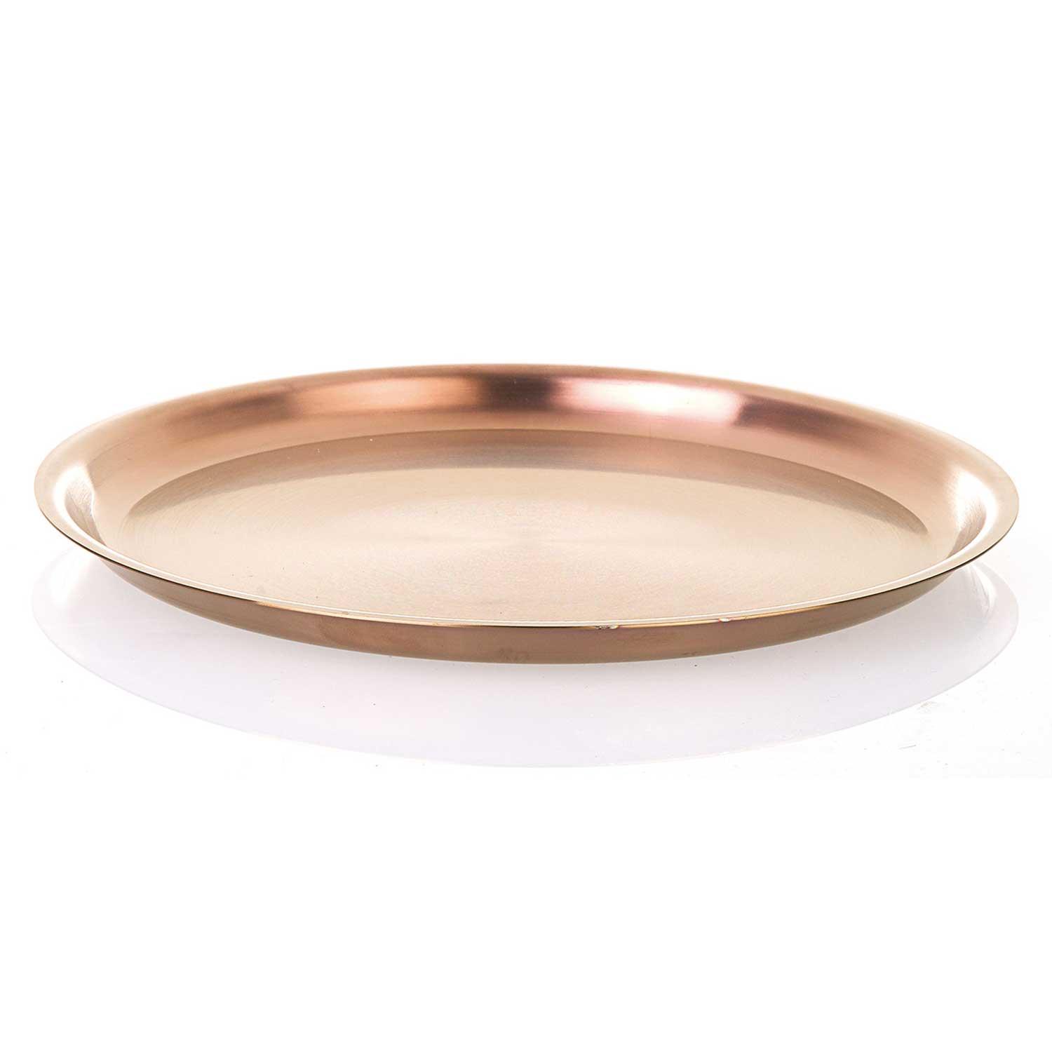 Groovy Çelik Servis Sunum Tepsisi, Bakır, 21 Cm, Groovy, Paslanmaz Sunum Tepsileri