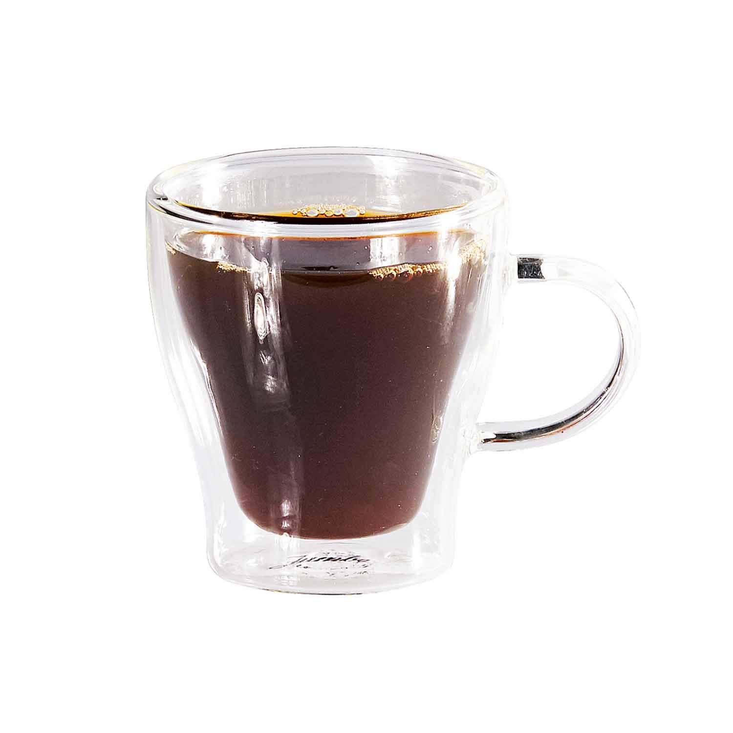 Groovy Kulplu Çift Cidarlı Espresso Bardak, 80 ml, Groovy, Çift Katmanlı Cam Bardaklar