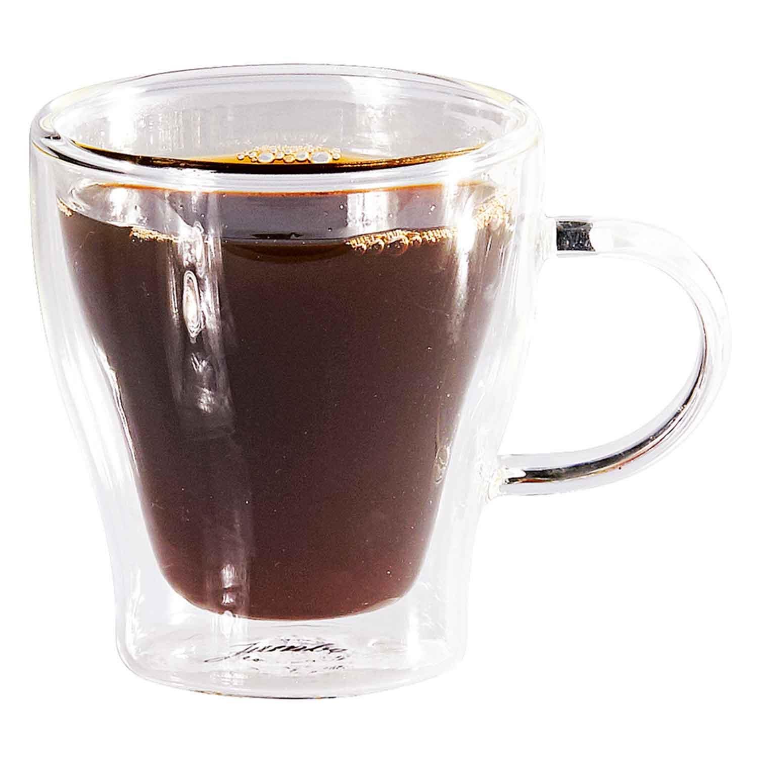 Groovy Kulplu Çift Cidarlı Espresso Bardak, 250 ml, Groovy, Çift Katmanlı Cam Bardaklar