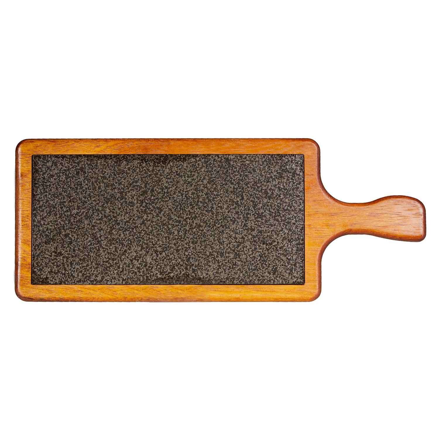 Groovy Steak Sunum Tahtası, Kulplu ,Bazaltlı, 45x18 Cm, Groovy, Steak Servis Sunum Tahtası