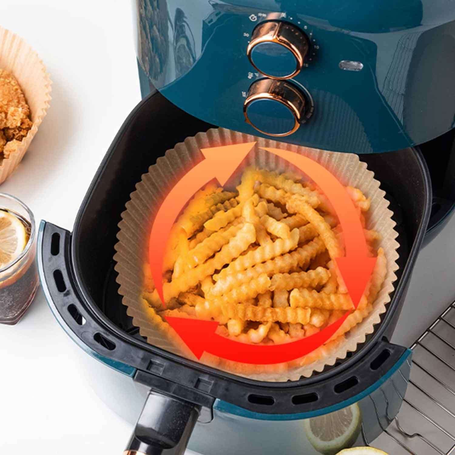 Gurme Chef Airfryer XXL Pişirme Kağıdı, Yuvarlak, 100 Lü Paket, 20x4.5 Cm, Gurme Chef, Airfryer Pişirme Kağıtları