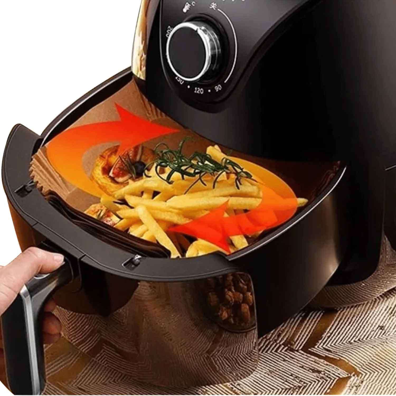 Gurme Chef Airfryer XXL Pişirme Kağıdı, Dörtgen, 100 lü Paket, 20x4.5 Cm, Gurme Chef, Airfryer Pişirme Kağıtları