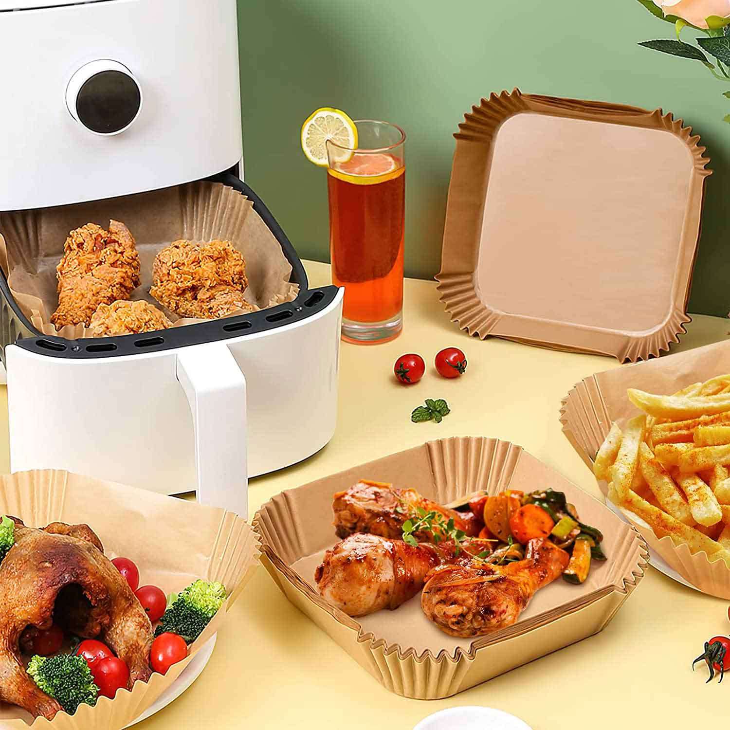 Gurme Chef Airfryer XXL Pişirme Kağıdı, Dörtgen, 100 lü Paket, 20x4.5 Cm, Gurme Chef, Airfryer Pişirme Kağıtları