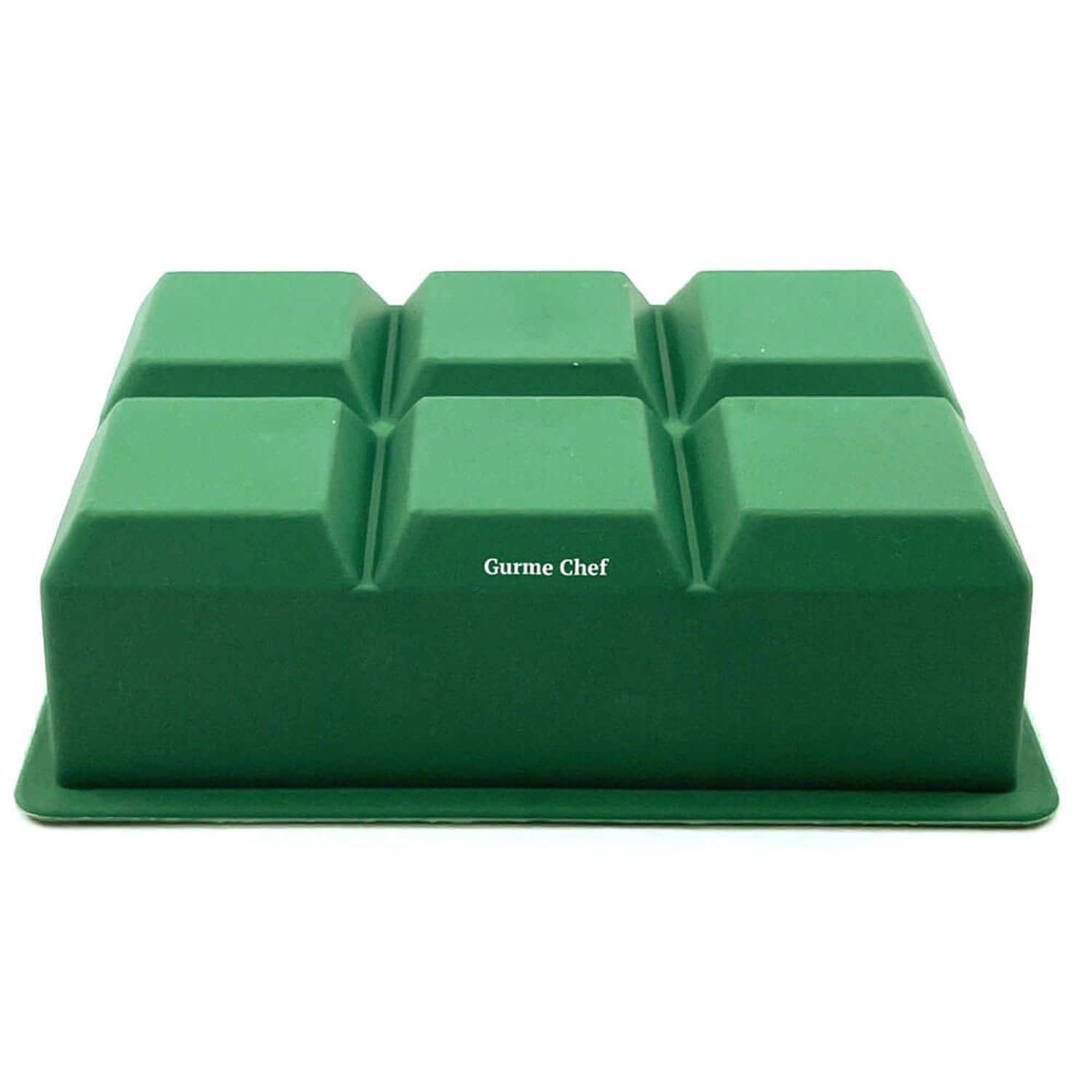 Gurme Chef Silikon Ekstra Büyük Boy 6'Lı Küp Buz Kalıbı Yeşil