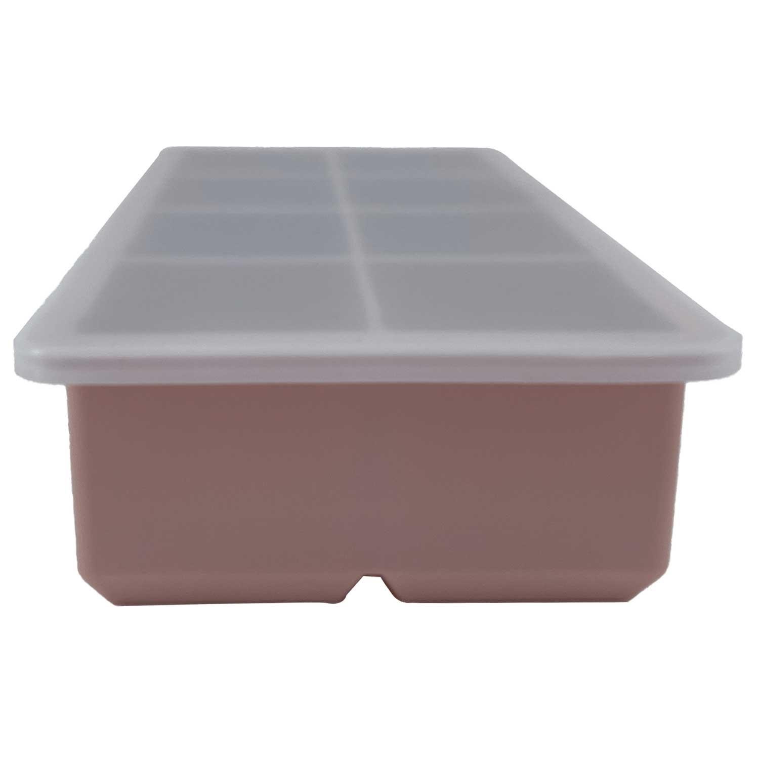 İles Gurme Kapaklı Premium Büyük 8 Bölmeli Silikon Buz Kalıbı, Powder, İles Gurme, Silikon Buz Kalıpları