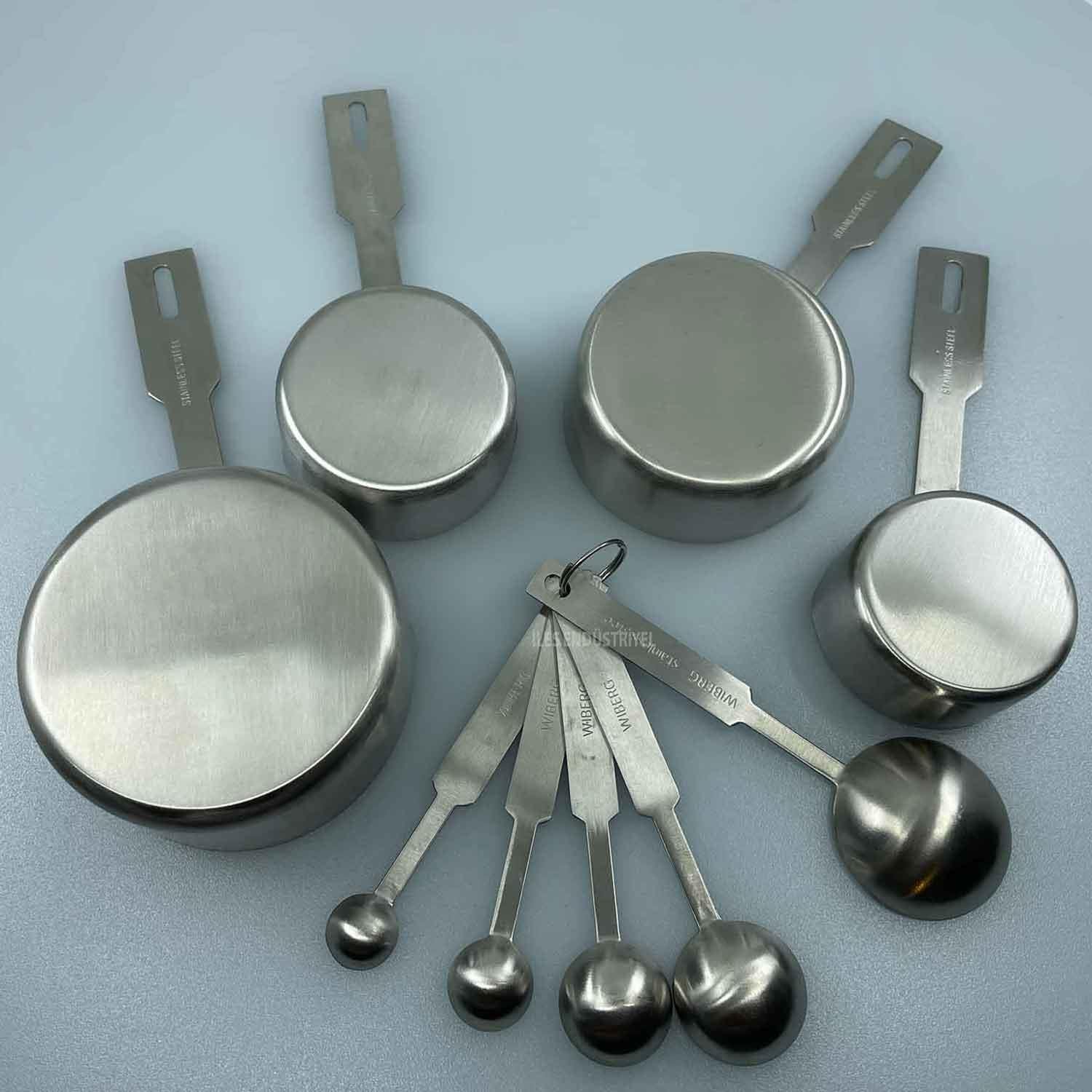 İles Ölçüm kabı ve Ölçü Kaşığı Seti, 304 Kalite Paslanmaz Çelik, İles, Ölçü Kabı ve Ölçü Kaşıkları