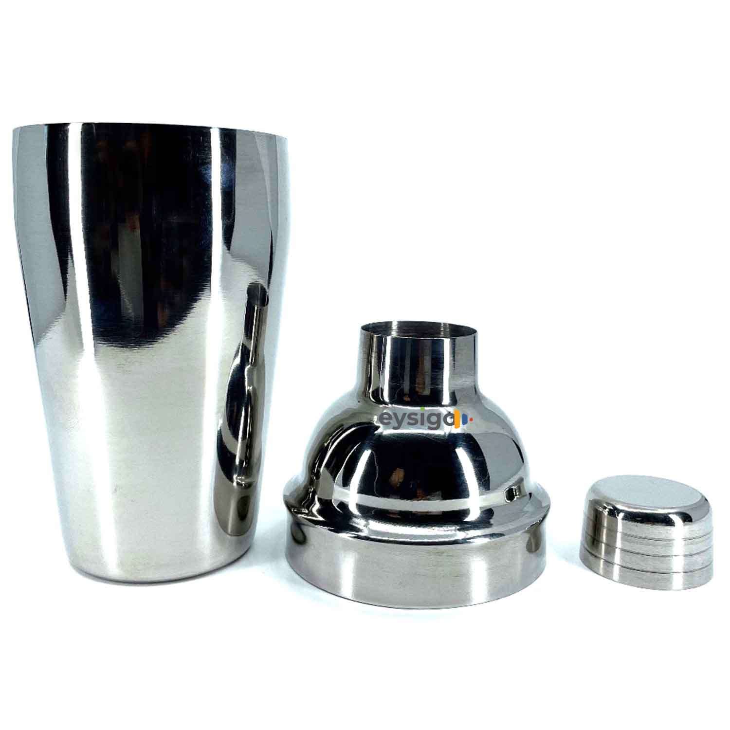 Kokteyl Shaker Seti, 500 ml, Paslanmaz Çelik, 5 Parça, Eysigo, Barmen Seti, Kokteyl Hazırlama Setleri