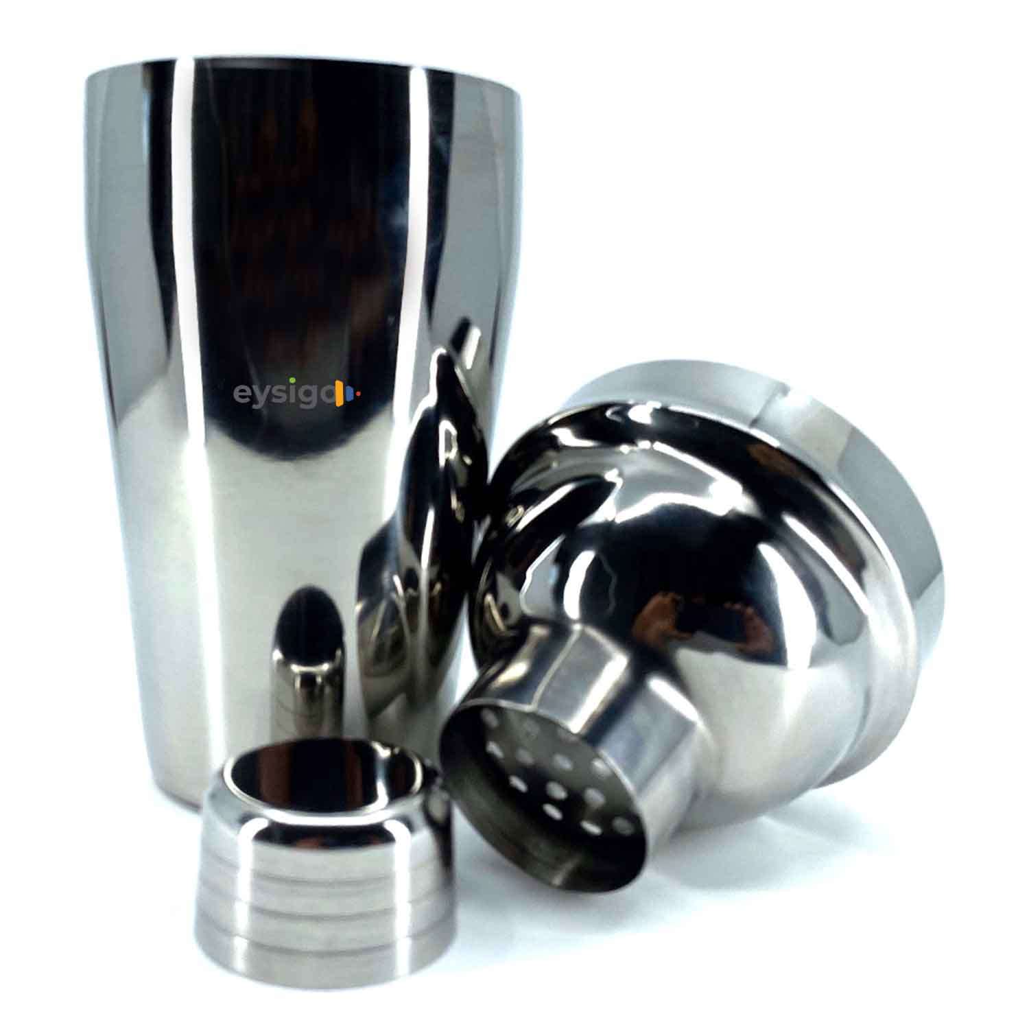 Kokteyl Shaker Seti, 500 ml, Paslanmaz Çelik, 5 Parça, Eysigo, Barmen Seti, Kokteyl Hazırlama Setleri