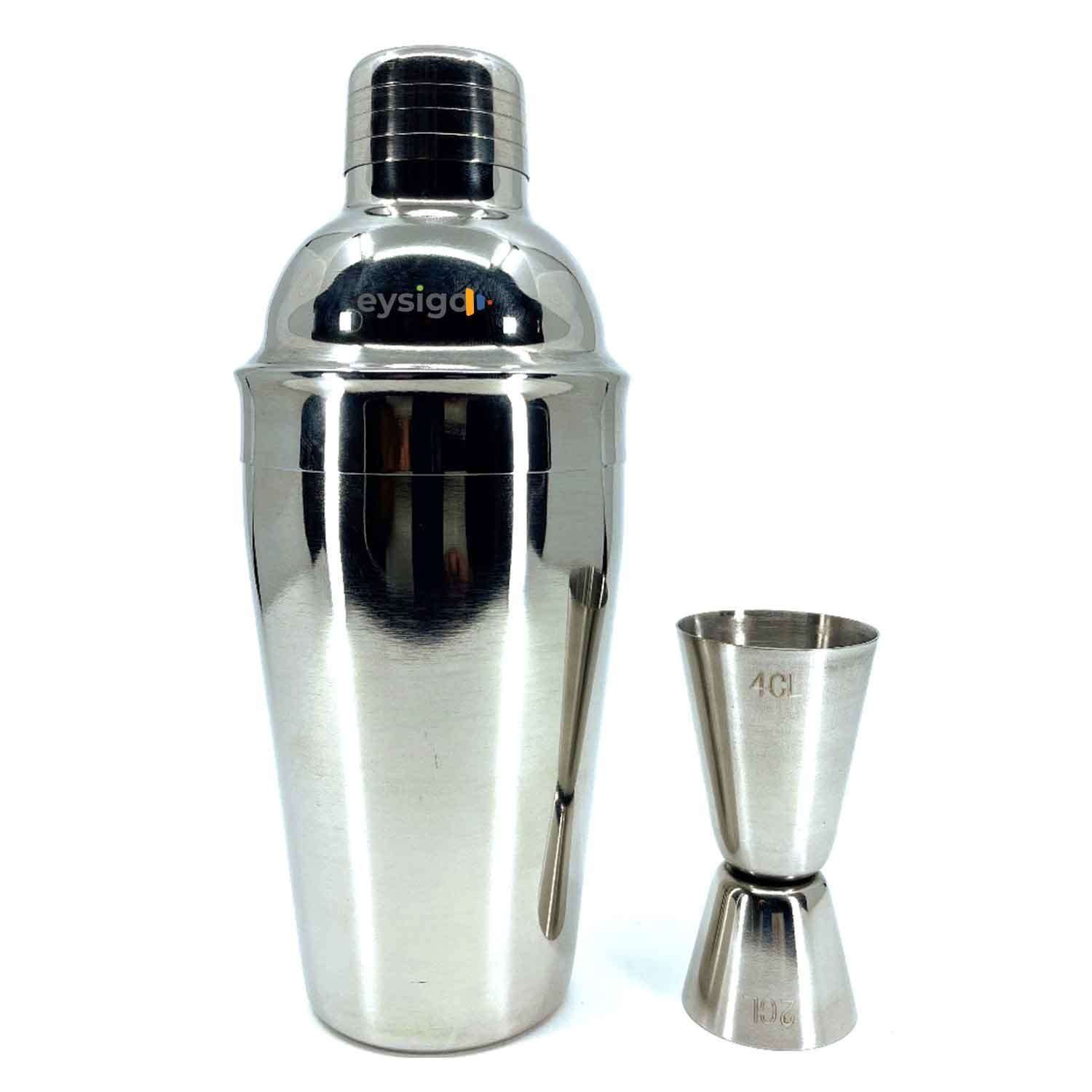 Kokteyl Shaker Seti, 500 ml, Paslanmaz Çelik, 2 Parça, Eysigo, Barmen Seti, Kokteyl Hazırlama Setleri