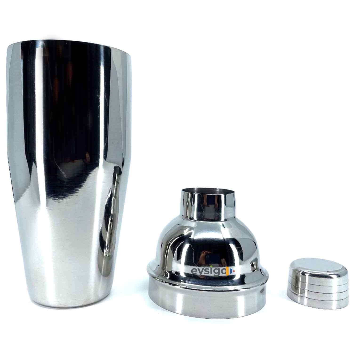 Kokteyl Shaker Seti, 700 ml, Paslanmaz Çelik, 5 Parça, Eysigo, Barmen Seti, Kokteyl Hazırlama Setleri