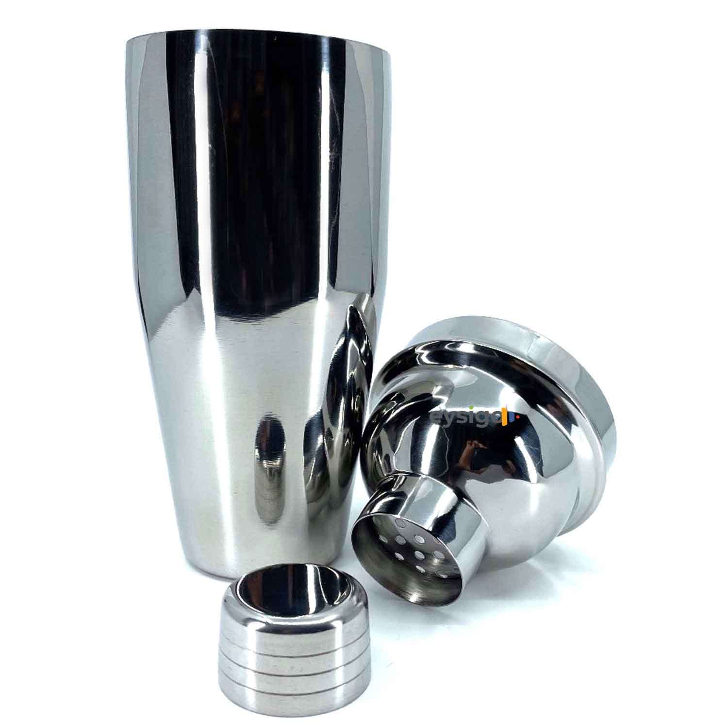 Kokteyl Shaker Seti, 700 ml, Paslanmaz Çelik, 5 Parça, Eysigo, Barmen Seti, Kokteyl Hazırlama Setleri