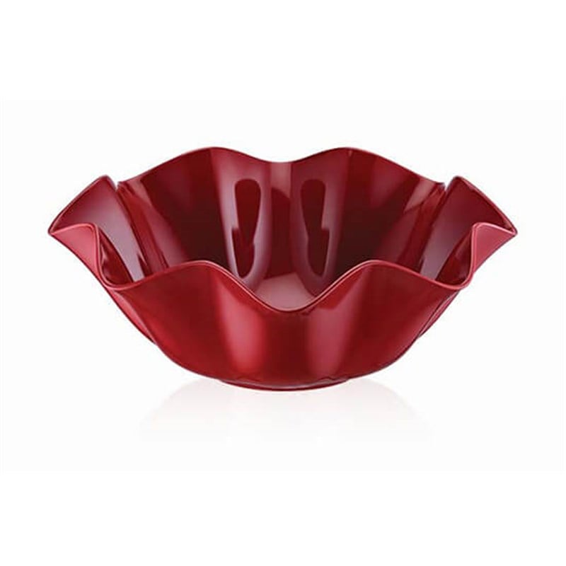 Külsan Thermoset Roza Dalgalı Kase, Ø 28 Cm, 2 Litre, Kırmızı