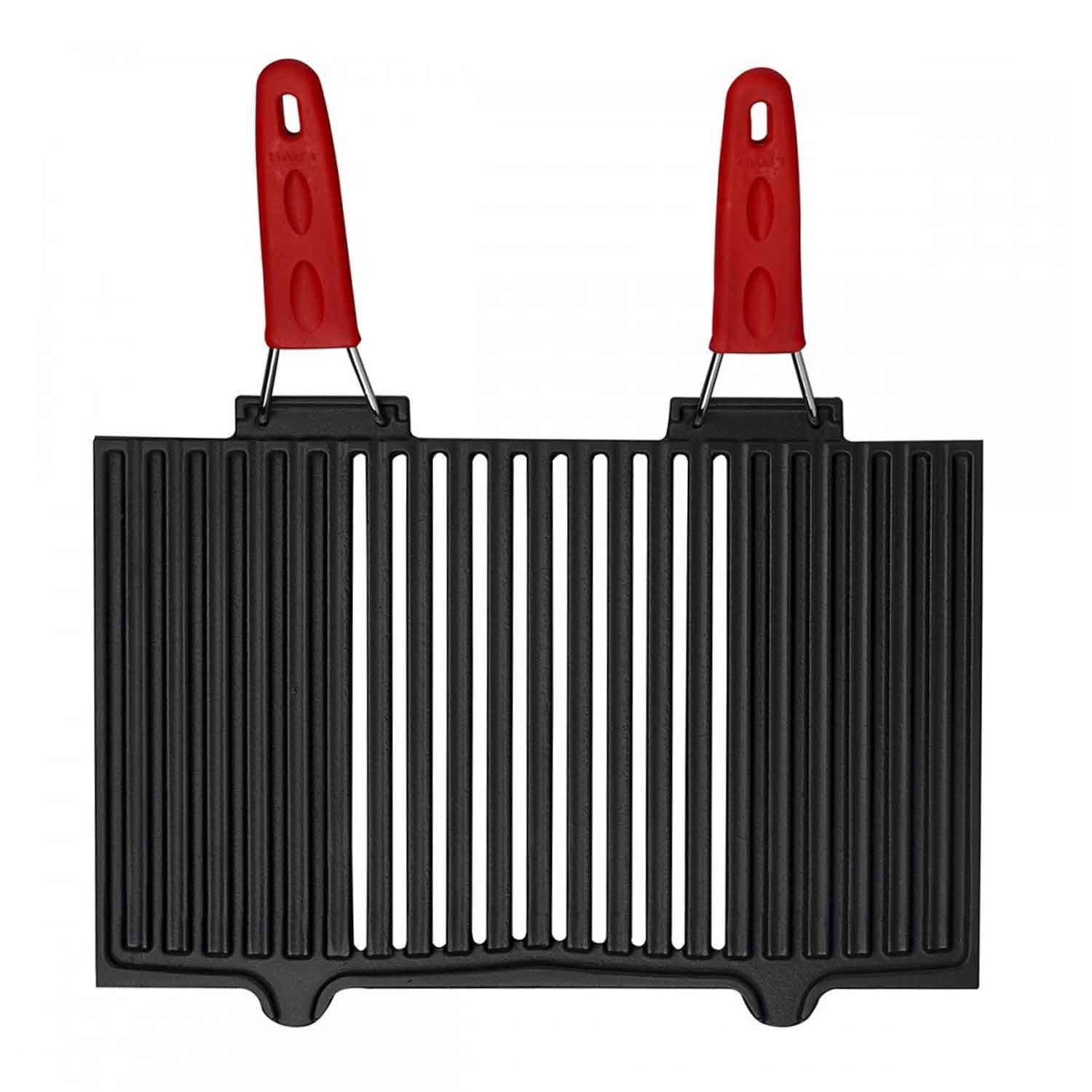 Lava Döküm Mangal Izgarası, Çift Silikon kulplu, 40x25 Cm, Lava, Barbekü ve Izgara Ekipmanları
