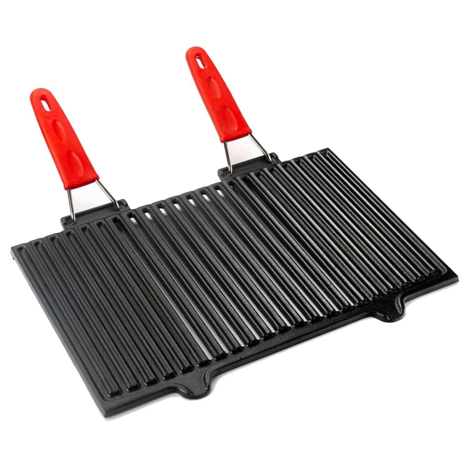 Lava Döküm Mangal Izgarası, Çift Silikon kulplu, 40x25 Cm, Lava, Barbekü ve Izgara Ekipmanları