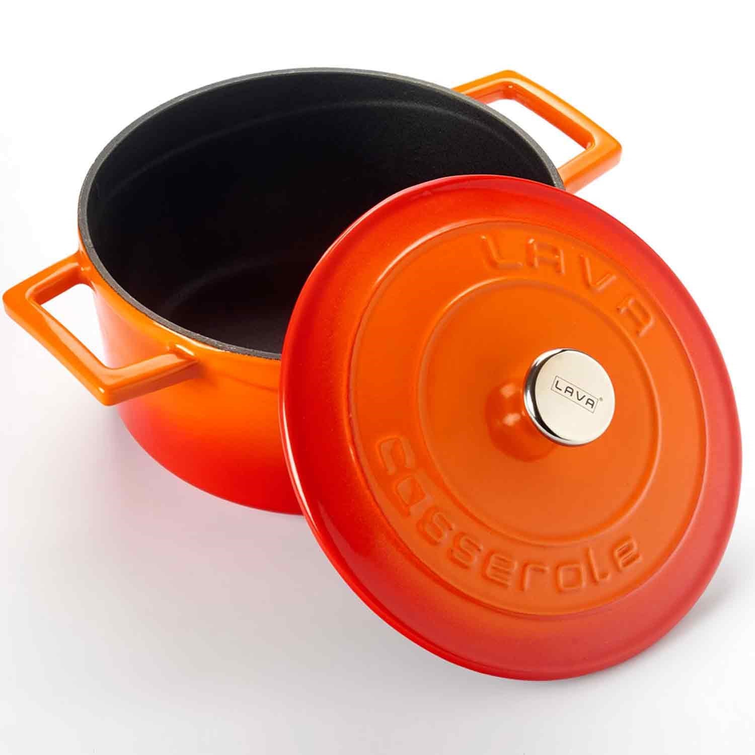 Lava Tencere Döküm Folk Yuvarlak 25 Cm 3,3 Litre Siyah
