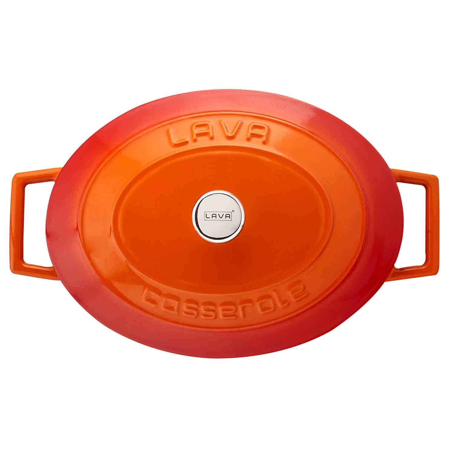 Lava Tencere Döküm Folk Yuvarlak Turuncu 4 Litre 27 Cm