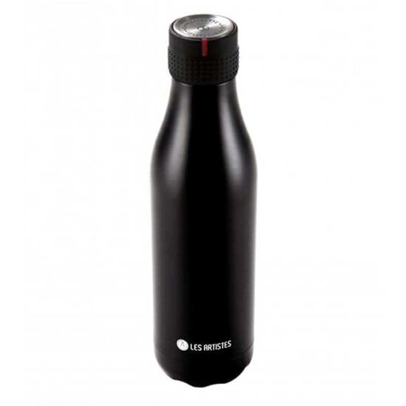 Les Artistes Zaman Ayarlı Termos, Siyah 500 ml 16,5 Oz
