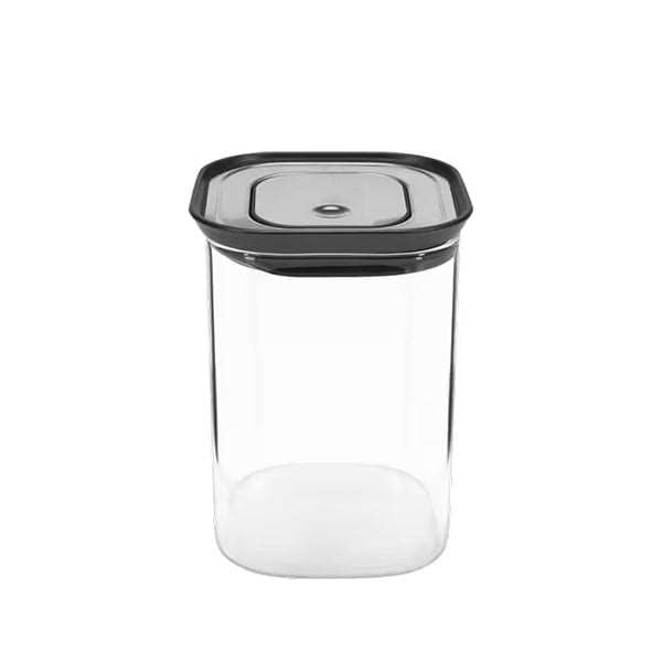Lurch - 1,100 ml Borosilikat Cam Saklama Kabı, Paslanmaz Çelik Vakum Valfli Kapak - 240841