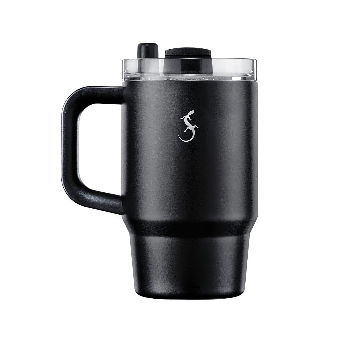 Lurch - “Big Cup” 0.8 L Mat Siyah, Paslanmaz Çelik Termos - Uzatılabilir Pipetli, Çift Cidarlı, Sızdırmaz - 270977