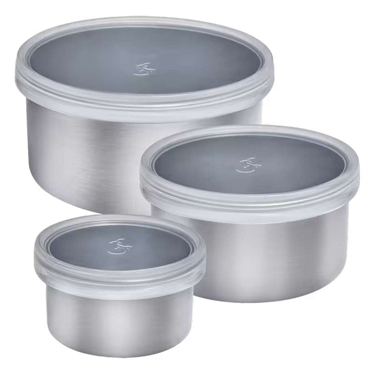 Lurch - Mini Saklama Seti, 100-200-400 ml, Paslanmaz Çelik, Silikon Sızdırmaz Kapaklı, Fırınlanabilir - 240885