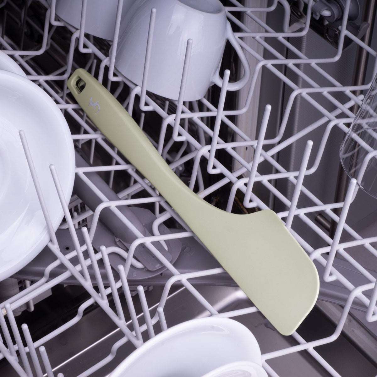 Lurch - Platin Silikon  Hamur Kazıyıcı 28 cm Açık Gri - Yanmaz, Yapışmaz, Bükülmez, Çizmez, Tat ve Koku Bırakmaz - 240006