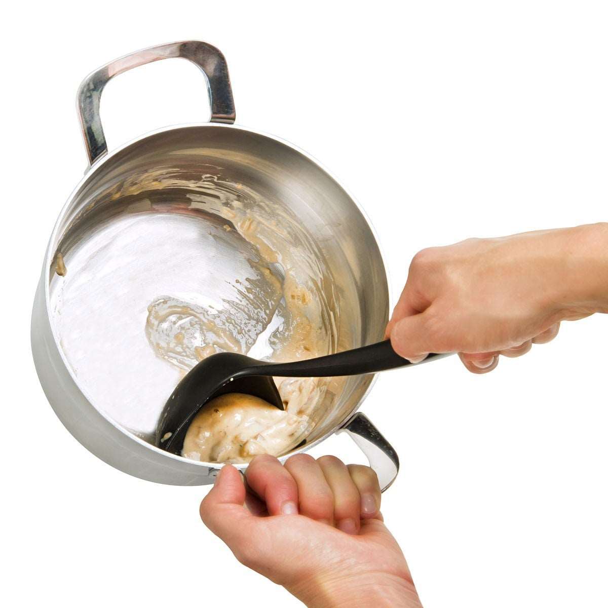 Lurch - Platin Silikon Çorba Kepçesi 28 cm Siyah - Yanmaz, Yapışmaz, Bükülmez, Çizmez, Tat ve Koku Bırakmaz - 240612