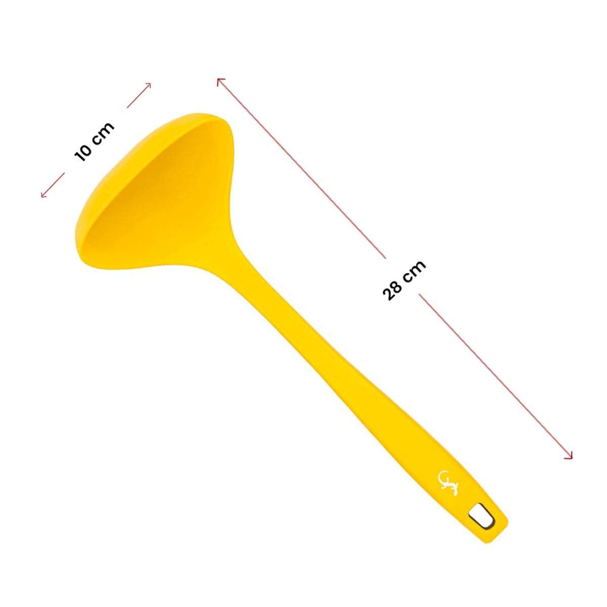 Lurch - Platin Silikon Çorba Kepçesi 28 cm Sarı - Yanmaz, Yapışmaz, Bükülmez, Çizmez, Tat ve Koku Bırakmaz - 240052