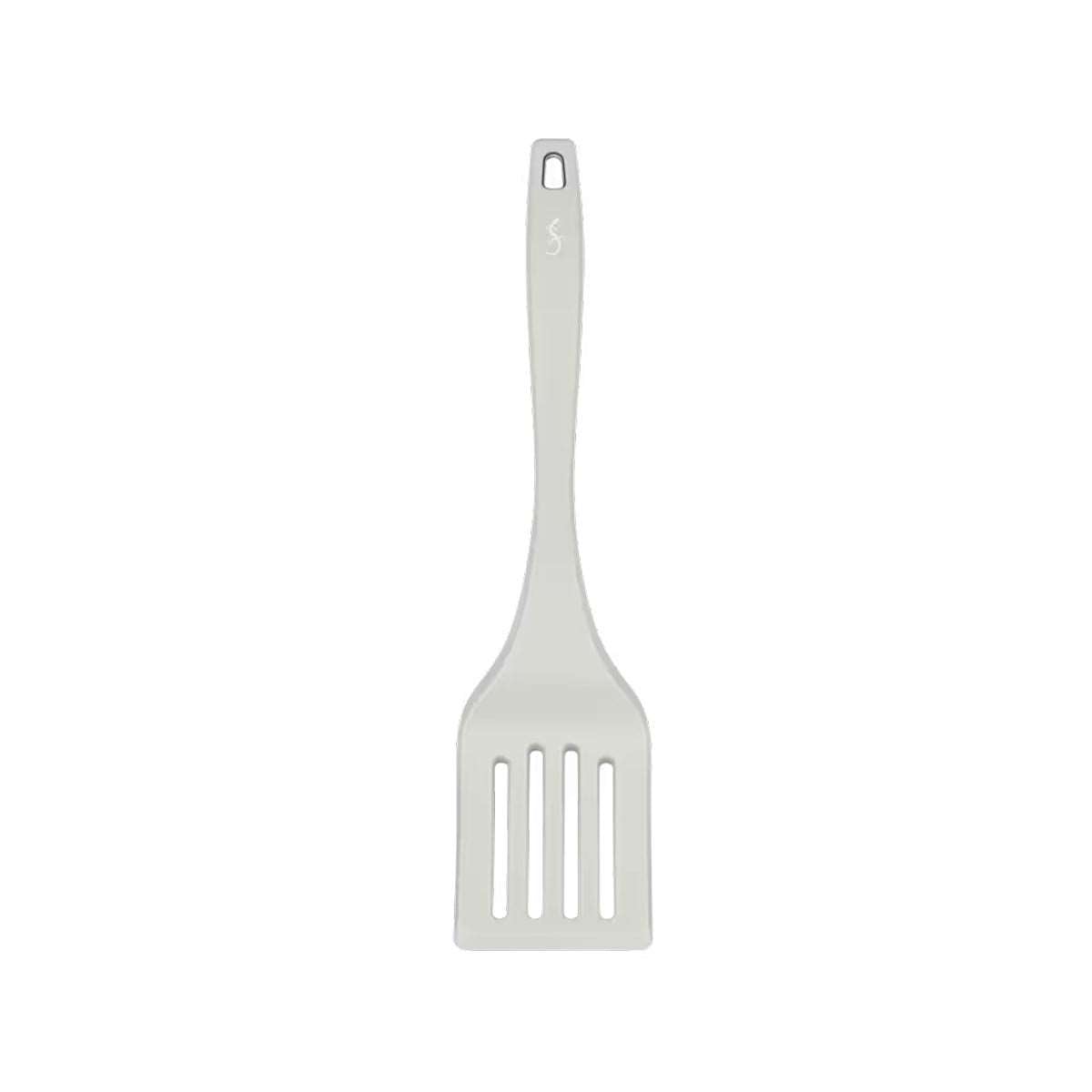 Lurch - Platin Silikon Delikli Spatula 32,5 cm Açık Gri - Yanmaz, Yapışmaz, Bükülmez, Çizmez, Tat ve Koku Bırakmaz - 240003