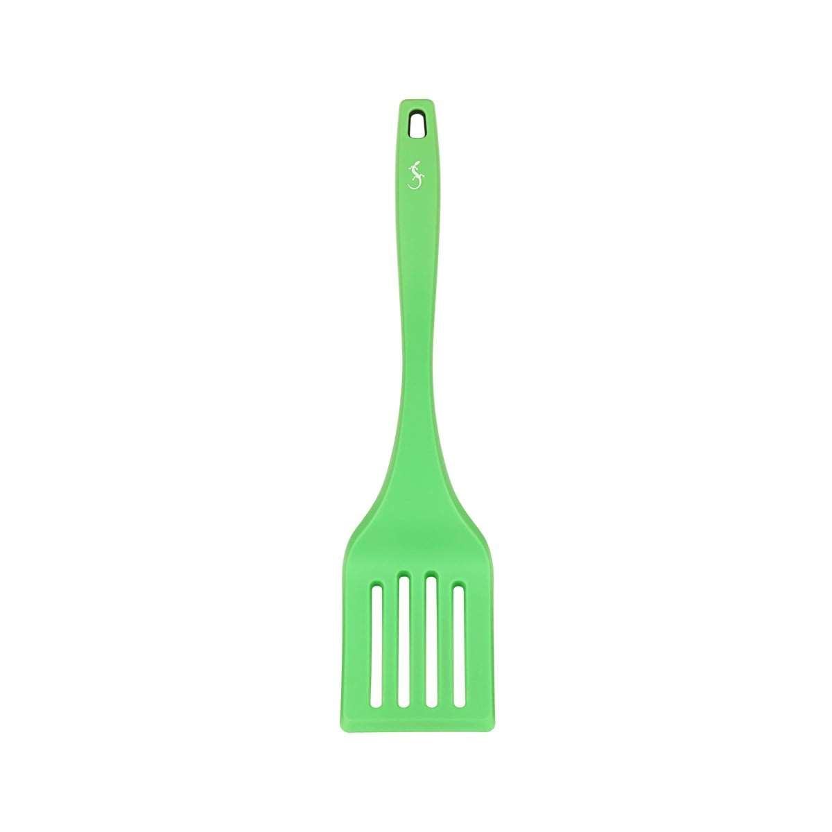 Lurch - Platin Silikon Delikli Spatula 32,5 cm Yeşil - Yanmaz, Yapışmaz, Bükülmez, Çizmez, Tat ve Koku Bırakmaz - 240083
