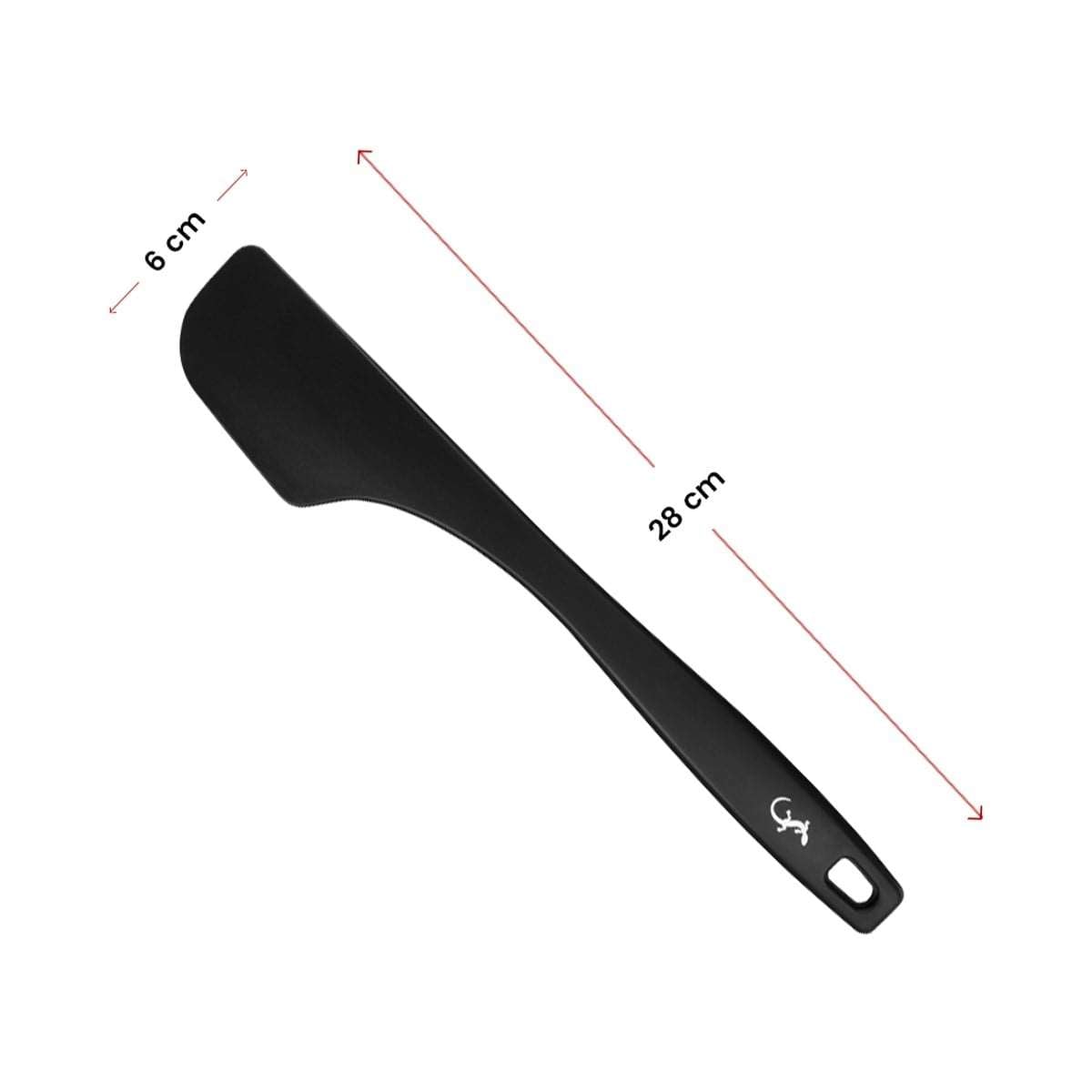 Lurch - Platin Silikon Hamur Kazıyıcı 28 cm Siyah - Yanmaz, Yapışmaz, Bükülmez, Çizmez, Tat ve Koku Bırakmaz - 240606
