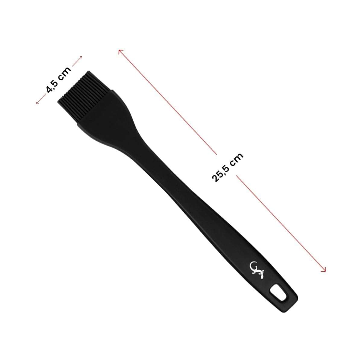 Lurch - Platin Silikon Pasta Fırçası 25,5 cm Siyah - Yanmaz, Yapışmaz, Bükülmez, Çizmez, Tat ve Koku Bırakmaz - 240611