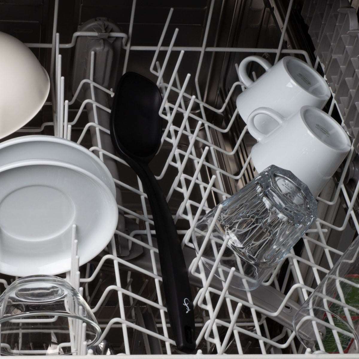 Lurch - Platin Silikon Servis Kaşığı 33,5 cm Siyah - Yanmaz, Yapışmaz, Bükülmez, Çizmez, Tat ve Koku Bırakmaz - 240614