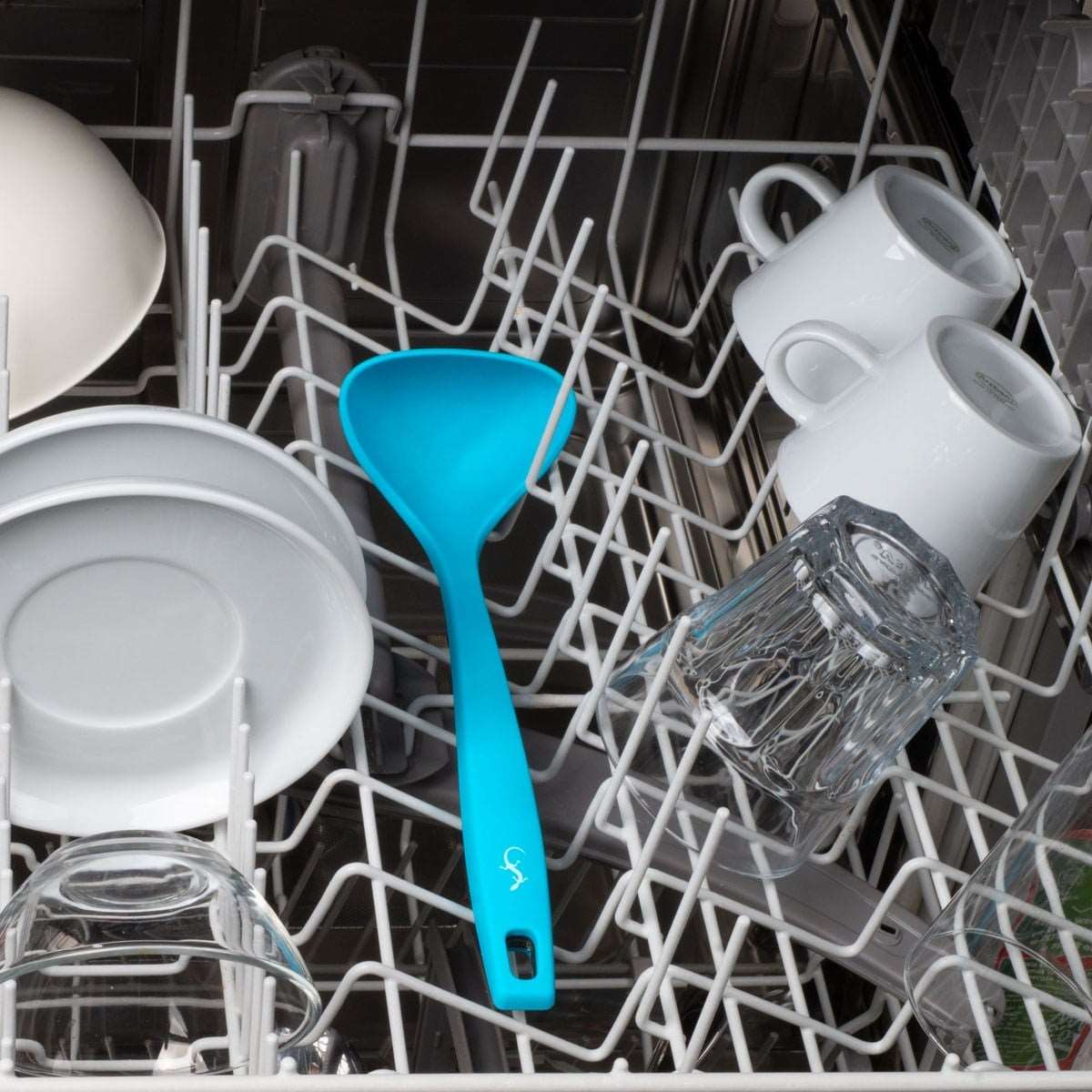 Lurch - Platin Silikon Sos Kepçesi 28 cm Mavi - Yanmaz, Yapışmaz, Bükülmez, Çizmez, Tat ve Koku Bırakmaz - 240115