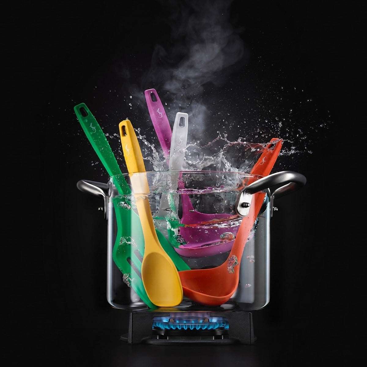 Lurch - Platin Silikon Spatula 28 cm Açık Gri - Yanmaz, Yapışmaz, Bükülmez, Çizmez, Tat ve Koku Bırakmaz - 240004