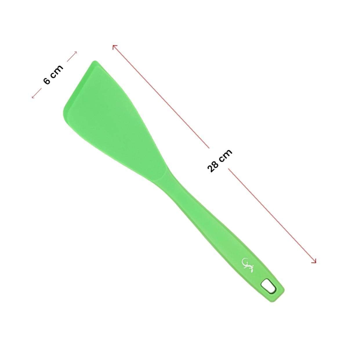 Lurch - Platin Silikon Spatula 28 cm Yeşil - Yanmaz, Yapışmaz, Bükülmez, Çizmez, Tat ve Koku Bırakmaz - 240084