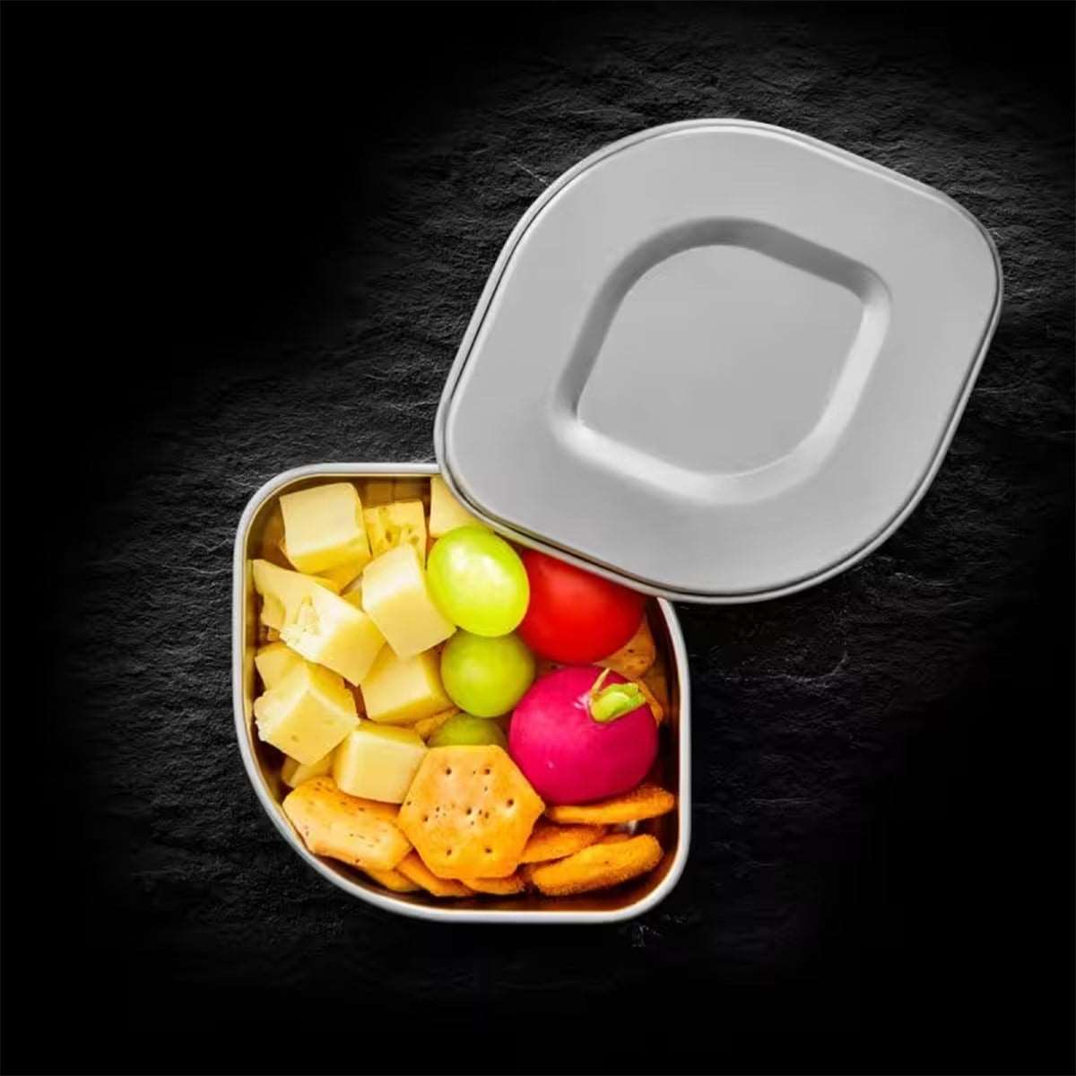 Lurch - “Snack Box” 350 ml, Paslanmaz Çelik Beslenme/Atıştırmalık Kabı Fırınlanabilir - 240936