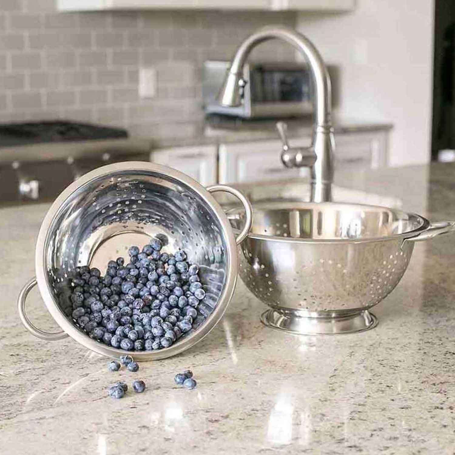 Makarna Süzgeci, Çelik, 24 Cm, EPİNOX, Süzgeçler Paslanmaz Çelik