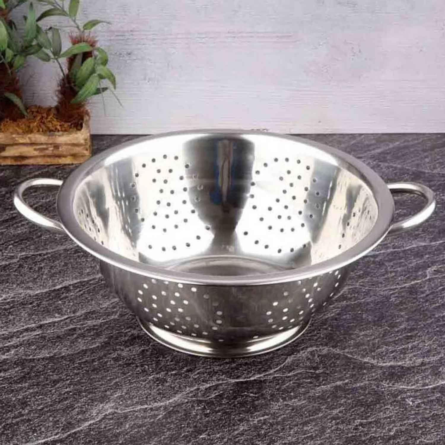 Makarna Süzgeci, Çelik, 34 Cm, EPİNOX, Süzgeçler Paslanmaz Çelik