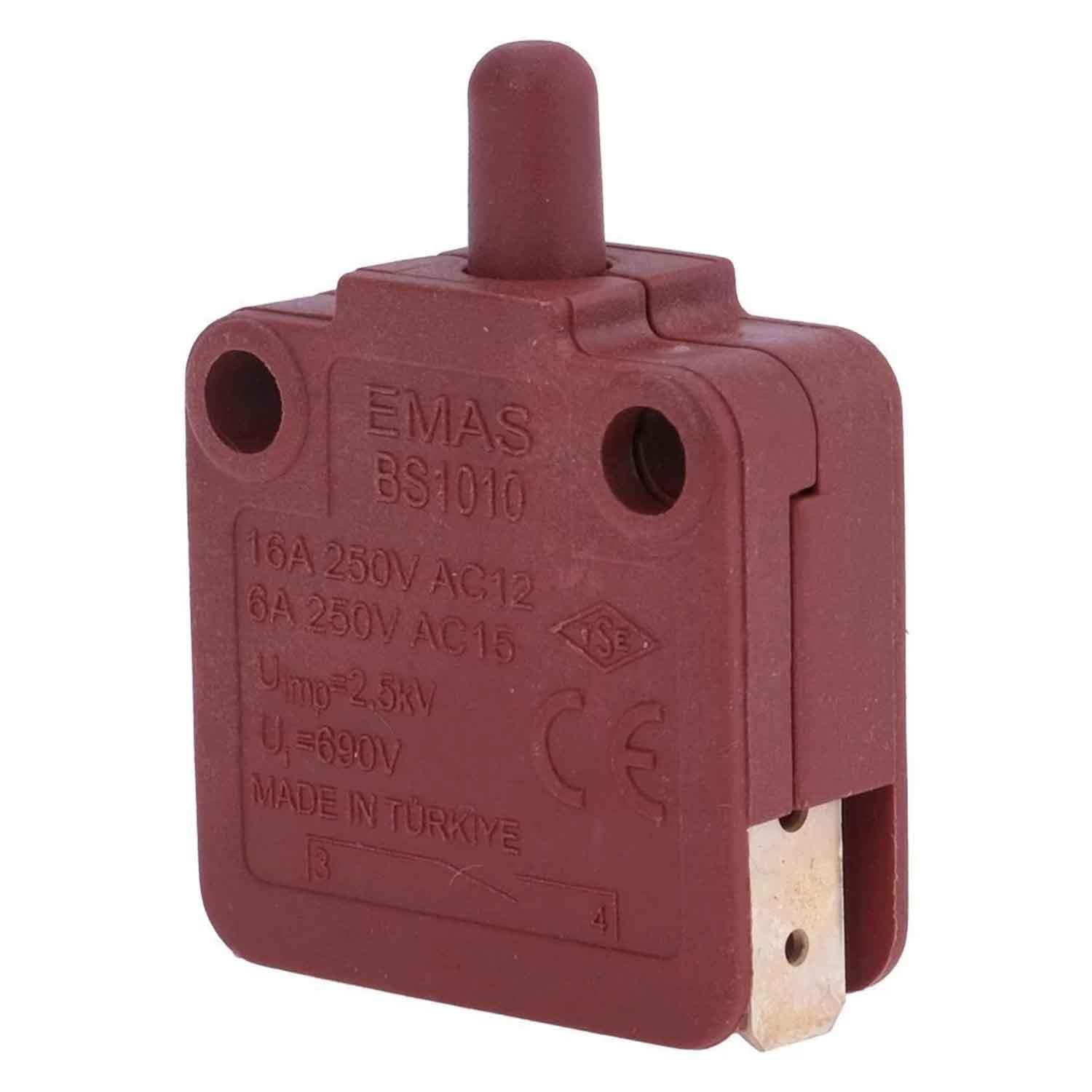 Öztiryakiler Emas Buton Mikro Switch, BS 1010, 250V 16A, Öztiryakiler, Anahtar & Şalter & Komitatör