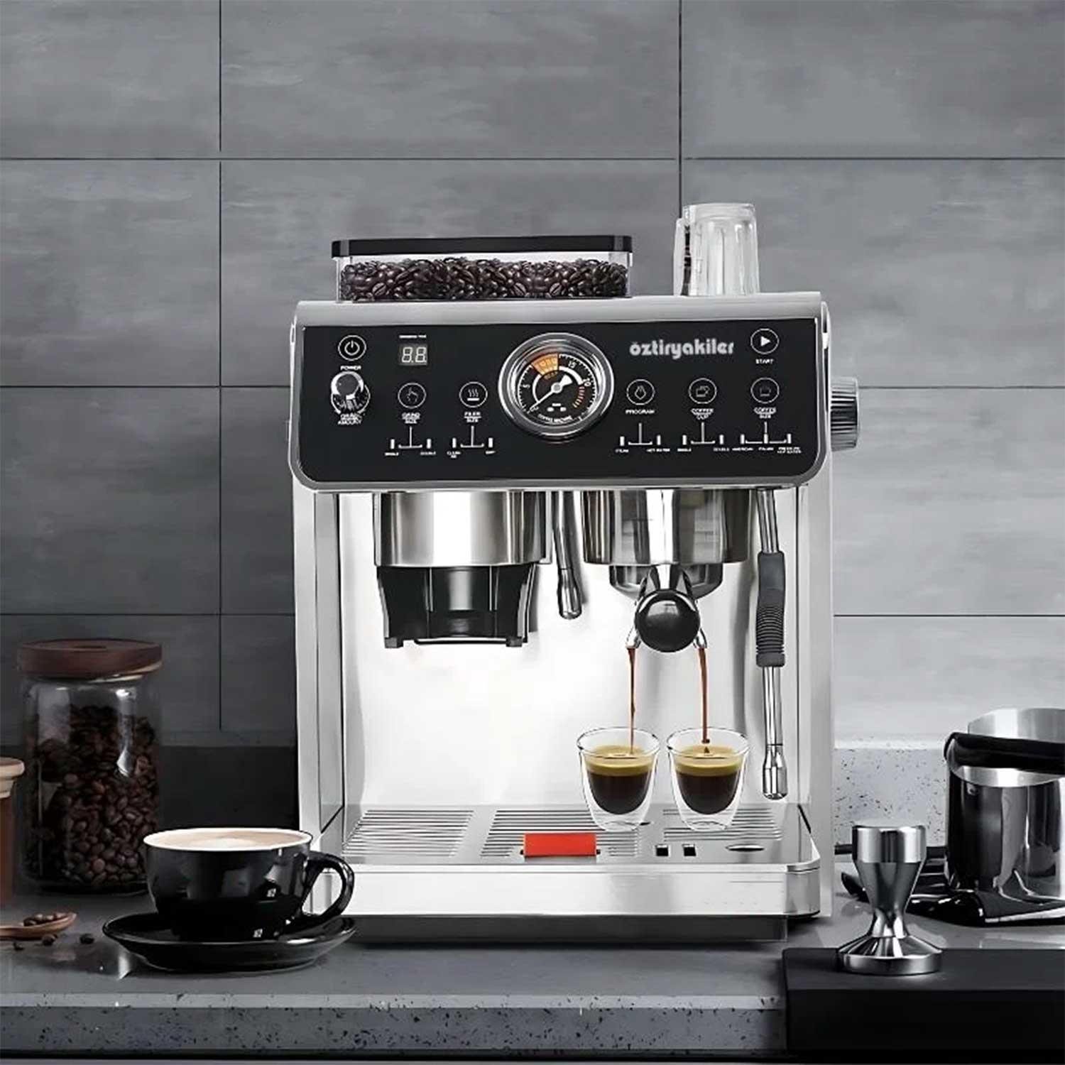 Öztiryakiler Mini Barista Espresso Kahve Makinesi, Öğütücülü, Tek Gruplu, Öztiryakiler, Kahve Makineleri