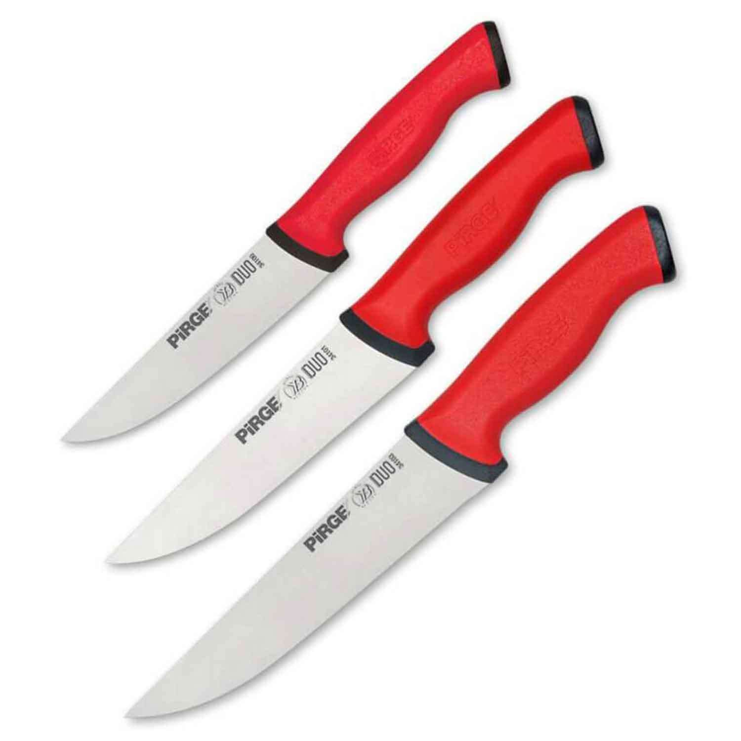 Pirge Duo Profesyonel Kasap Et Bıçak Seti, 3'lü, Pirge, Bıçak Setleri