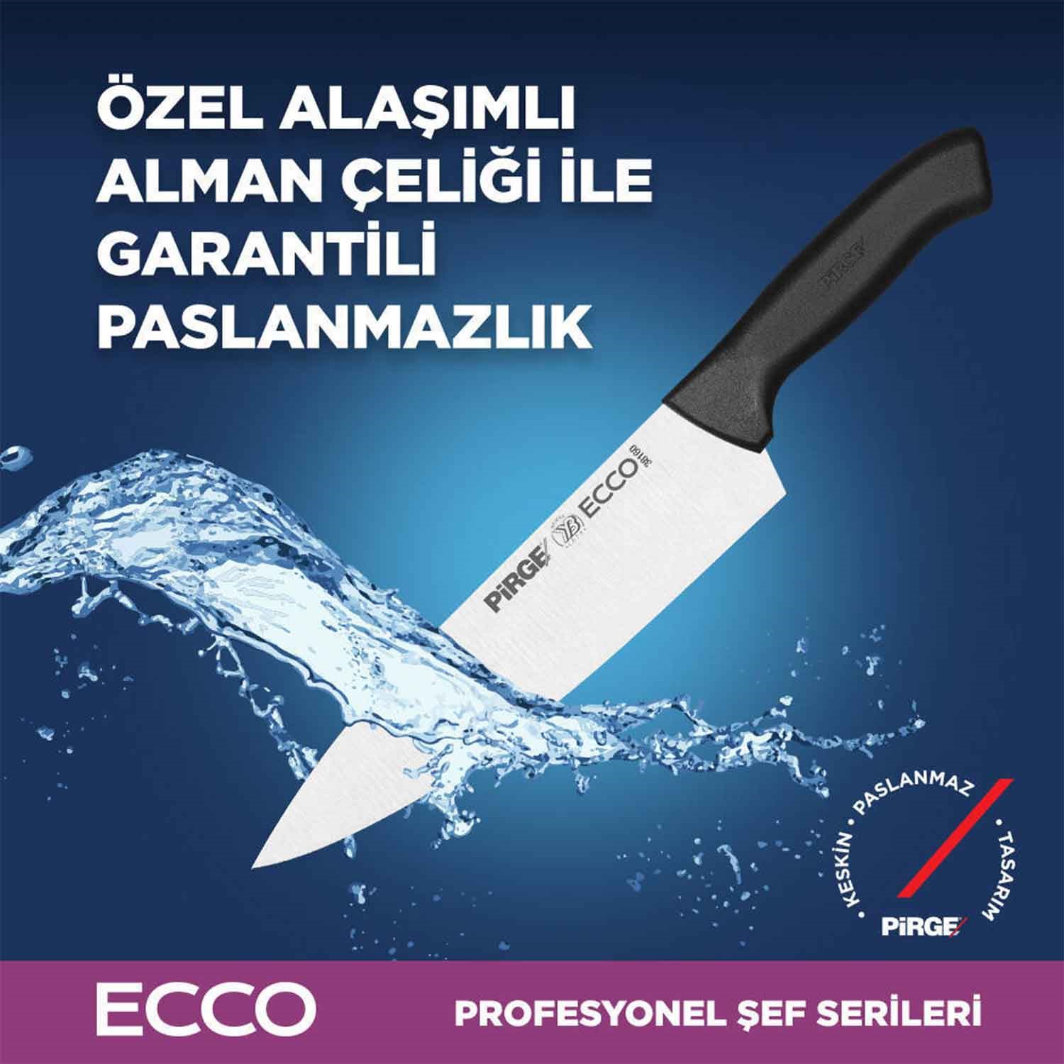 Pirge Ecco 3 Lü Bıçak Seti, Çantalı