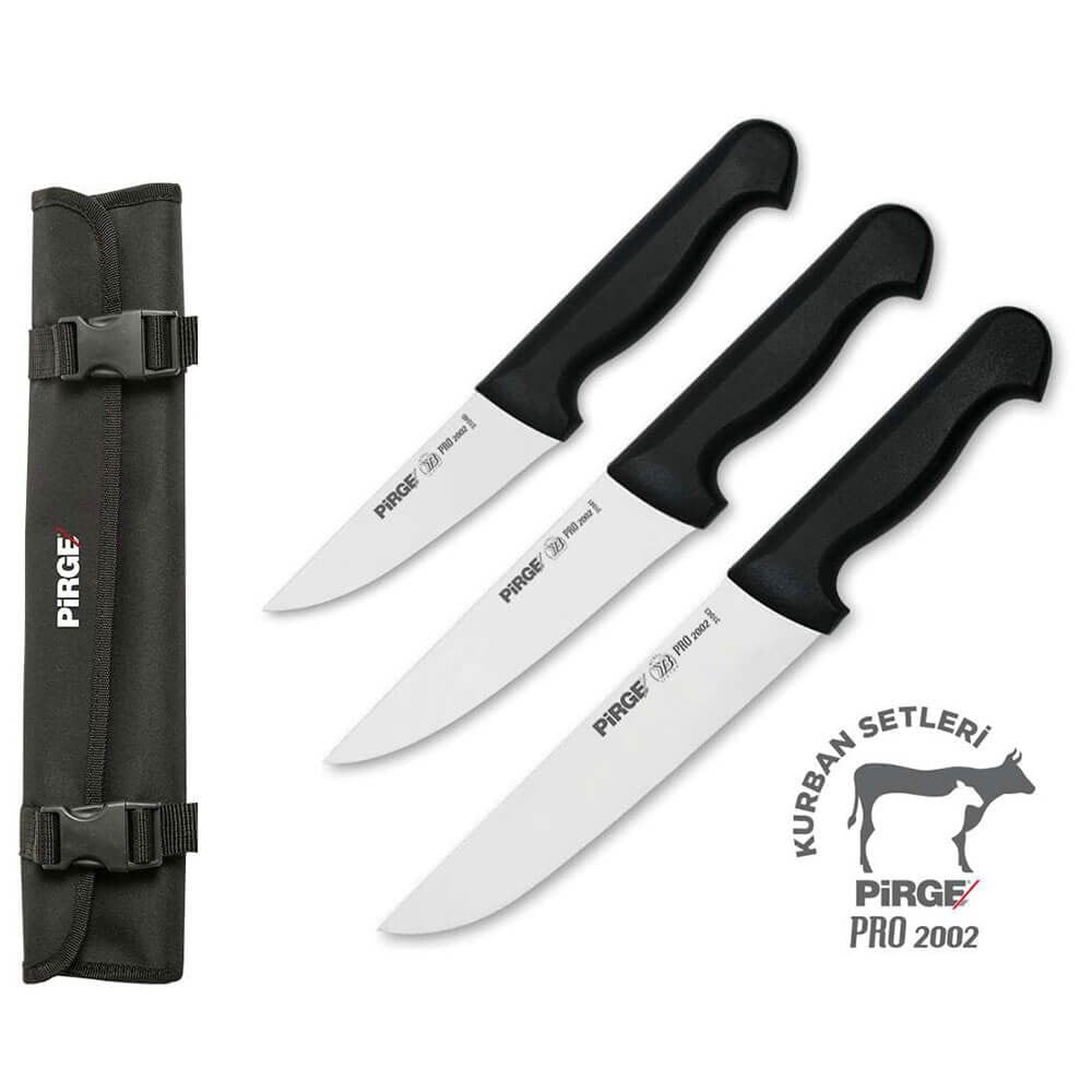 Pirge PRO2002 Kasap Kurban Bıçak Seti, Çantalı